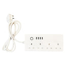 WIFI 13A SM-SO301-K 4 Holes + 4 USB Multi-purpose Smart Power Strip, UK Plug