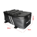 Motorcycle Waterproof PU Leather Rack Rear Carrier Bag, Capacity: 8L with Rain Cover