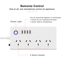 WiFi 10A SM-SO301-A 4 Holes + 4 USB 2000W Multi-purpose Smart Power Strip, AU Plug
