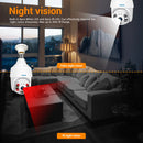 ESCAM PT209 1080P E27 Two-way Voice Smart APP Wireless WiFi PT Night Vision Dome Camera(White)