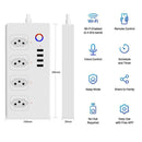 ZigBee 10A SM-SO301-B 4 Holes + 4 USB Multi-purpose Smart Power Strip, Brazil Plug