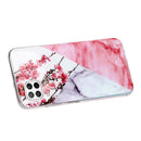 For Huawei P40 lite Marble Pattern Soft TPU Protective Case(Plum Blossom)