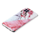 For Huawei P40 lite Marble Pattern Soft TPU Protective Case(Plum Blossom)