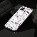 For Huawei P40 lite Marble Pattern Soft TPU Protective Case(White)