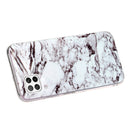 For Huawei P40 lite Marble Pattern Soft TPU Protective Case(White)