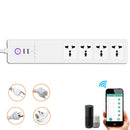 WiFi 10A SM-SO306-M 4 Holes + 2 USB Multi-purpose Smart Power Strip(EU Plug)