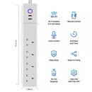 ZigBee 10A SM-SO306-K 4 Holes + 2 USB Multi-purpose Smart Power Strip, UK Plug