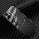 Carbon Fiber Texture MagSafe Magnetic Phone Case For iPhone 11(Black Silver)