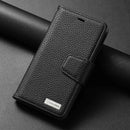 For Samsung Galaxy S22 5G Litchi Texture Magnetic Detachable Wallet Leather Phone Case(Black)