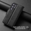 For Samsung Galaxy S22 5G Litchi Texture Magnetic Detachable Wallet Leather Phone Case(Black)