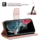 For Samsung Galaxy S22 Ultra 5G Litchi Texture Magnetic Detachable Wallet Leather Phone Case(Rose Gold)