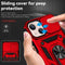 Sliding Camshield Holder Phone Case For iPhone 14(Red)