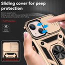 Sliding Camshield Holder Phone Case For iPhone 14(Gold)