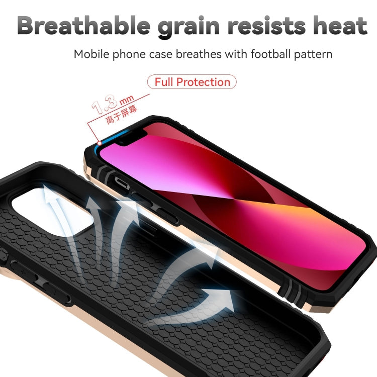 Sliding Camshield Holder Phone Case For iPhone 14(Gold)