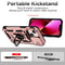 Sliding Camshield Holder Phone Case For iPhone 14(Rose Gold)