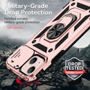 Sliding Camshield Holder Phone Case For iPhone 14(Rose Gold)