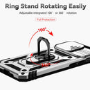 Sliding Camshield Holder Phone Case For iPhone 14(Silver)