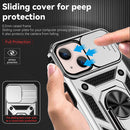Sliding Camshield Holder Phone Case For iPhone 14(Silver)
