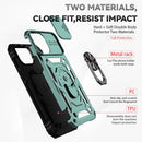 Sliding Camshield Holder Phone Case For iPhone 14 Pro(Dark Green)