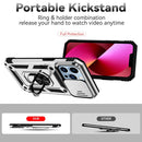 Sliding Camshield Holder Phone Case For iPhone 14 Pro(Silver)