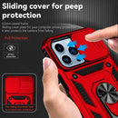Sliding Camshield Holder Phone Case For iPhone 14 Pro Max(Red)