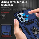 Sliding Camshield Holder Phone Case For iPhone 14 Pro Max(Blue)