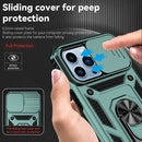 Sliding Camshield Holder Phone Case For iPhone 14 Pro Max(Dark Green)