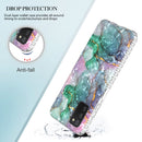 For Samsung Galaxy A03s 164mm 2.0mm Airbag Shockproof TPU Phone Case(Ink Green Marble)