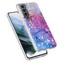 For Samsung Galaxy S21 5G 2.0mm Airbag Shockproof TPU Phone Case(Blue Purple Marble)