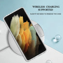 For Samsung Galaxy S21 Ultra 5G 2.0mm Airbag Shockproof TPU Phone Case(Ink Green Marble)