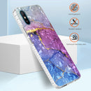 For Xiaomi Redmi 9A / Redmi 9i India 2.0mm Airbag Shockproof TPU Phone Case(Blue Purple Marble)