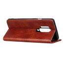 For OnePlus 8 Pro Magnetic Crazy Horse Texture Horizontal Flip Leather Case with Holder & Card Slots & Wallet(Brown)