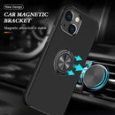 Magnetic Ring Kickstand Shockproof Phone Case For iPhone 14 Max(Black)