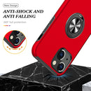 Magnetic Ring Kickstand Shockproof Phone Case For iPhone 14 Max(Red)