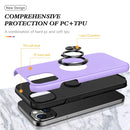 Magnetic Ring Kickstand Shockproof Phone Case For iPhone 14 Max(Purple)