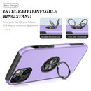 Magnetic Ring Kickstand Shockproof Phone Case For iPhone 14 Max(Purple)