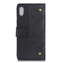For Alcatel 1B 2020 /Alcatel 1A 2020 Copper Buckle Retro Crazy Horse Texture Horizontal Flip Leather Case with Holder & Card Slots & Wallet(Black)