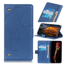 For Alcatel 1B 2020 /Alcatel 1A 2020 Copper Buckle Retro Crazy Horse Texture Horizontal Flip Leather Case with Holder & Card Slots & Wallet(Blue)
