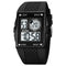 SKMEI 1967 Stainless Steel Buckle PU Strap Waterproof Electronic Watch(Black and White Machine)
