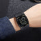 SKMEI 1967 Stainless Steel Buckle PU Strap Waterproof Electronic Watch(Silver and White Machine)