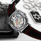 SKMEI 9271 Stainless Steel Buckle Leather Strap Waterproof Mechanical Watch(Brown)