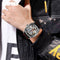SKMEI 9271 Stainless Steel Buckle Leather Strap Waterproof Mechanical Watch(Brown)