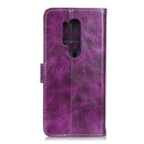 For OnePlus 8 Pro Retro Crazy Horse Texture Horizontal Flip Leather Case with Holder & Card Slots & Photo Frame & Wallet(Purple)