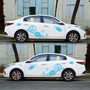 2 PCS/Set D-75 Flower Vine Pattern Car Modified Decorative Sticker(Blue)