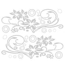 2 PCS/Set D-75 Flower Vine Pattern Car Modified Decorative Sticker(Light Grey)