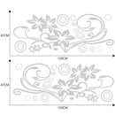 2 PCS/Set D-75 Flower Vine Pattern Car Modified Decorative Sticker(Light Grey)