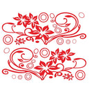 2 PCS/Set D-75 Flower Vine Pattern Car Modified Decorative Sticker(Red)