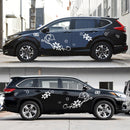2 PCS/Set D-75 Flower Vine Pattern Car Modified Decorative Sticker(White)