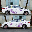 2 PCS/Set D-75 Flower Vine Pattern Car Modified Decorative Sticker(Purple)