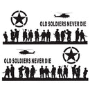 2 PCS/Set D-84 Old Soldiers Pattern Car Modified Decorative Sticker(Black)